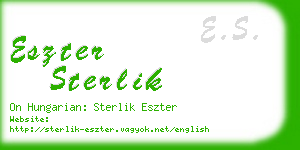 eszter sterlik business card